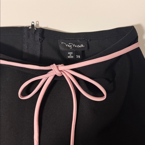Black Skirt with Pink Tie - Picture 2 of 3